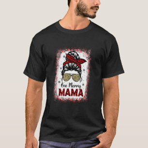 Camiseta Retro Branqueado Uma Feliz Mamã Leopard Buffalo Pl