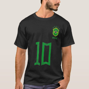 Camiseta Retro Brasil Futebol Número 10 Futebol Brasileiro