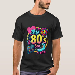 Camiseta Retro Bro Roller dos anos 80 boombox Cassete Oiten