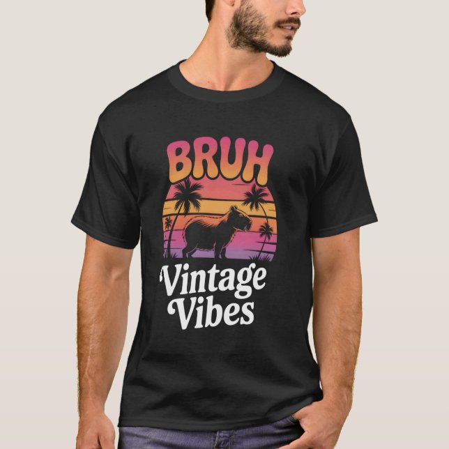 Camiseta Retro Bruh Capivara Vintage (Frente)
