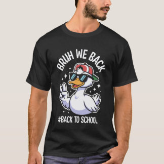 Camiseta Retro Bruh Nós Voltamos Professores Crianças Menin