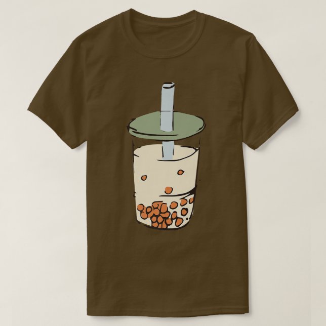 Camiseta Retro Bubble Tea Boba milk Tapioca Pearls 1604 (Frente do Design)