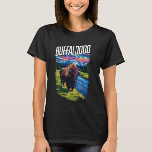 Camiseta Retro Buffalo Sunset Lucky Casino Slots Buffalooo