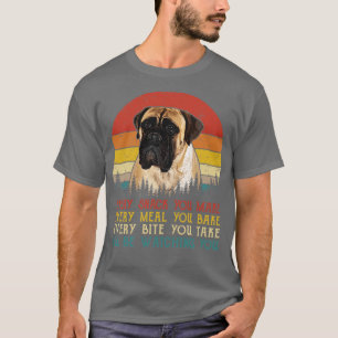 Camiseta Retro Bullmastiff Cada Pica Que Você Faz Cada Refe