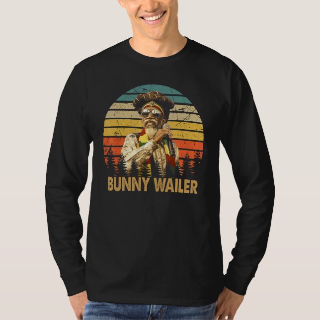Camiseta Retro Bunny Design Art Wailers Music Outfits Jamai (Frente)