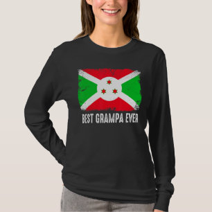 Camiseta Retro Burundi Sinalizador Melhor Dia de os pais De