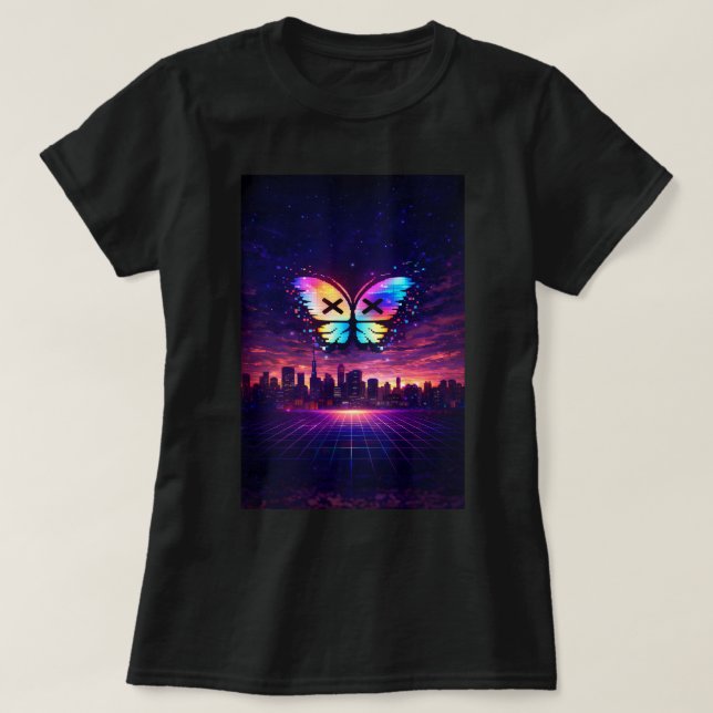 Camiseta Retro Butterfly TEES CO. 0047878 (Frente do Design)