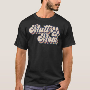 Camiseta Retro Cachorro Mãe Mutt Mãe Dia Nacional Mutante