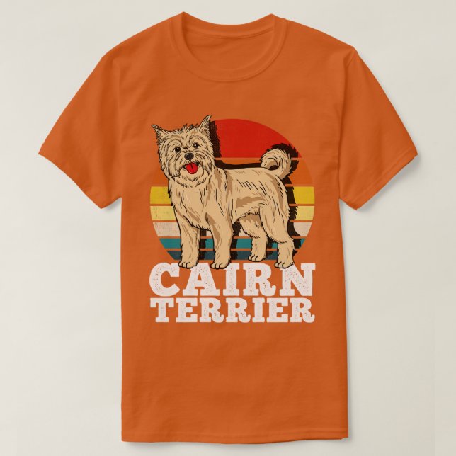 Camiseta Retro Cairn Terrier Dog Lover (Frente do Design)
