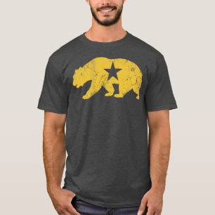 Camiseta Retro California Ouro State Bear