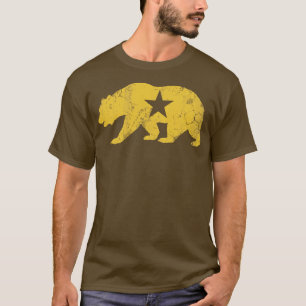 Camiseta Retro California Ouro State Bear