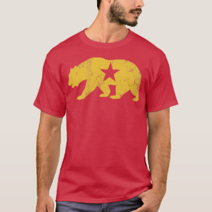 Camiseta Retro California Ouro State Bear