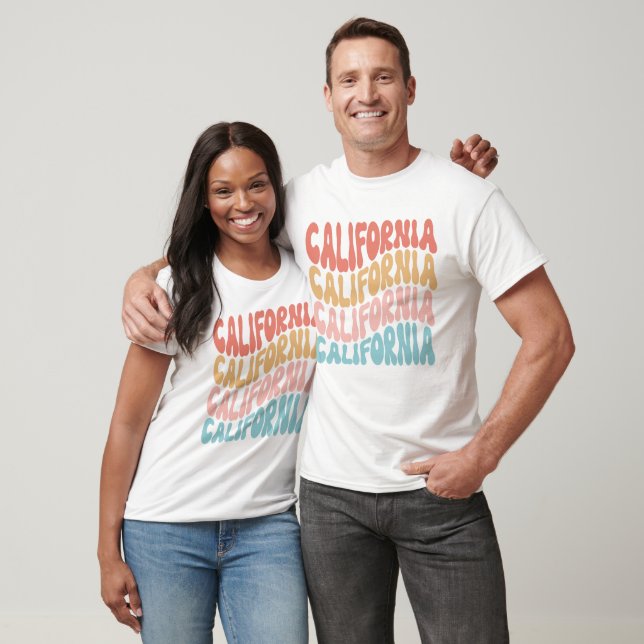 Camiseta Retro California, Vintage Ouro State Vibes (Unissex)