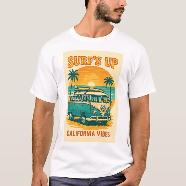 Camiseta Retro California VW Bus (Frente)