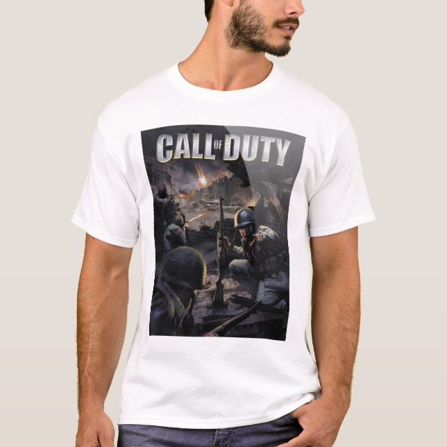 Camiseta Retro Call of Duty 1 cover art  (Frente)