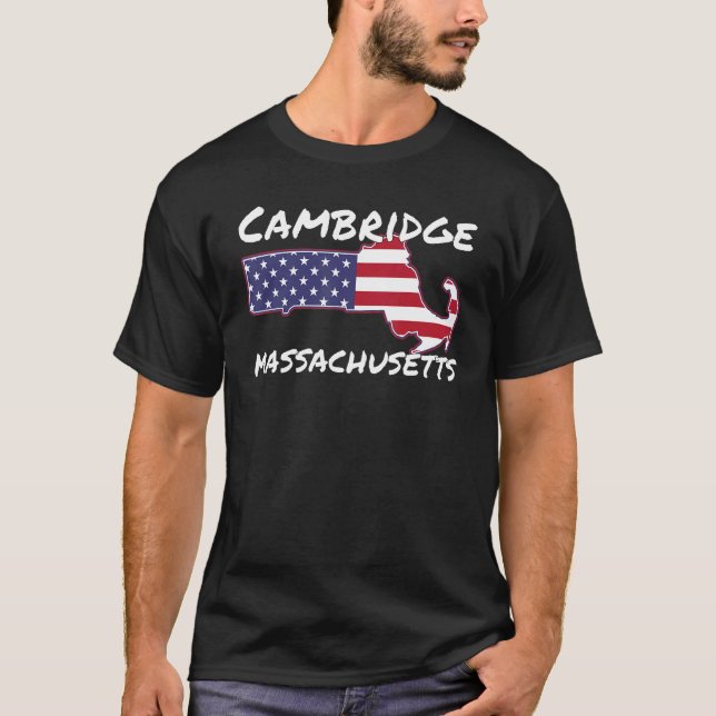 Camiseta Retro Cambridge MÃE Massachusetts Roupa Souvenir (Frente)