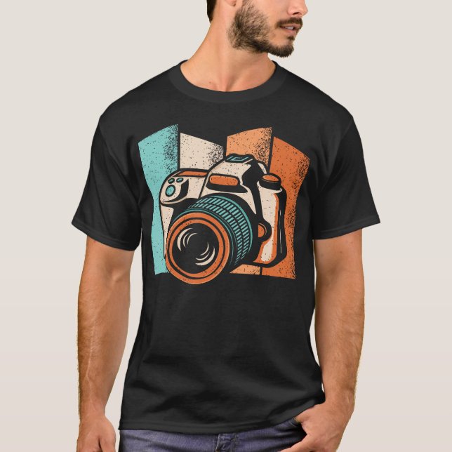Camiseta Retro Camera Vintage Photography Love Photographer (Frente)