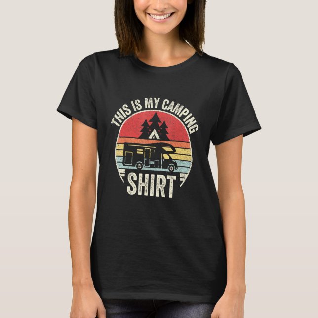 Camiseta Retro-Camping do Vintage Camper Van (Frente)