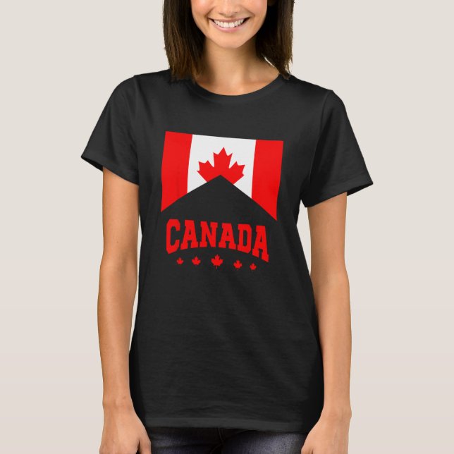 Camiseta Retro Canada Flag Canadian Flag Roots Map (Frente)