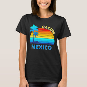 Camiseta Retro Cancun Mexico Beach Summer Souvenir