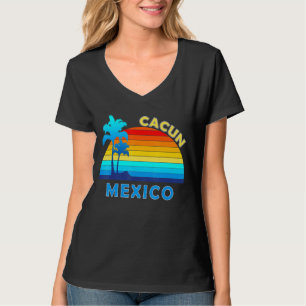 Camiseta Retro Cancun Mexico Beach Summer Souvenir