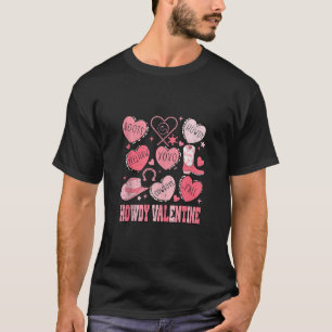 Camiseta Retro Candy Heart Howdy Velentines Day Wes