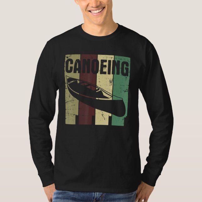 Camiseta Retro Canoeing Paddle Paddling Canoeist Kayak Kaya (Frente)