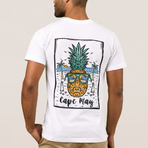Camiseta Retro Cape May dos dois lados trabalho de arte.