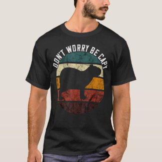 Camiseta Retro Capybara Não se preocupe Rodent Animal Capyb