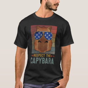 Camiseta Retro Capybara Para Homens Crianças Cavy Rodent Ca