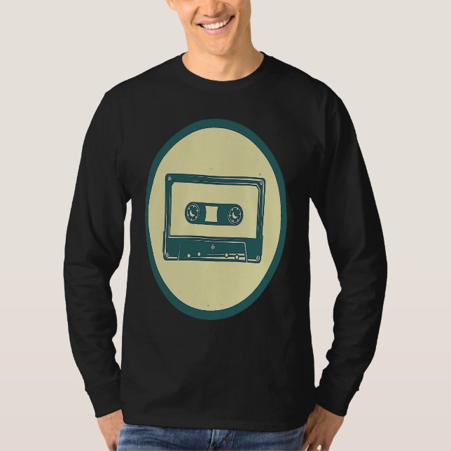 Camiseta Retro Cassette Vintage Tape Music (Frente)