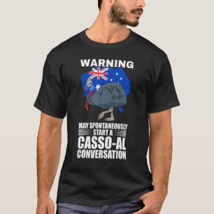 Camiseta Retro Cassowary Australiano Trocadilho Vintage Cas