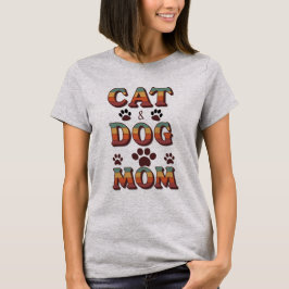 Camiseta Retro Cat and Dog Mom Women’s T-Shirt