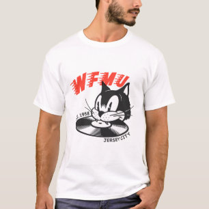 Camiseta Retro cat DJ girando discos de vinil T-shirt