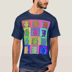Camiseta Retro Cat Kitty Retro Art Pop Style Cute Cat Lover