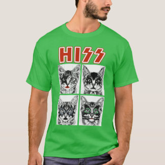 Camiseta Retro Cat Rock Music Concert Band Men Women Funny 