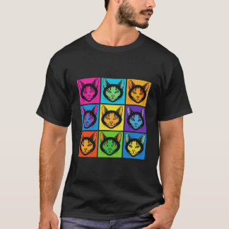 Camiseta Retro Cats pop art Andy Warhol style