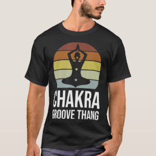 Camiseta Retro Chakra Groove Thang Funny Yoga Spiritual Med
