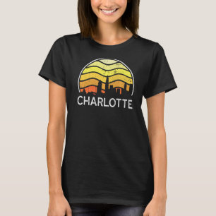 Camiseta Retro Charlotte Visitantes Skyline Vintage Urban