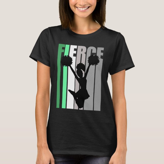 Camiseta Retro Cheerhead Fierce Birthday Strong (Frente)