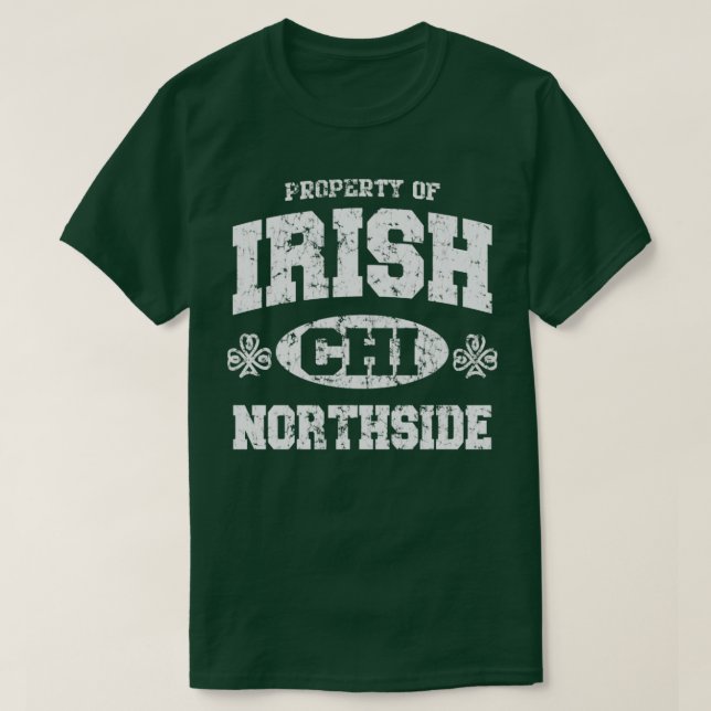 Camiseta Retro Chicago Irish Northside (Frente do Design)