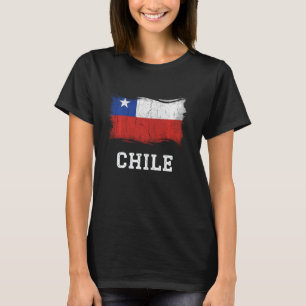Camiseta Retro Chile Flag Shirt Vintage Chilan Grunge Grap