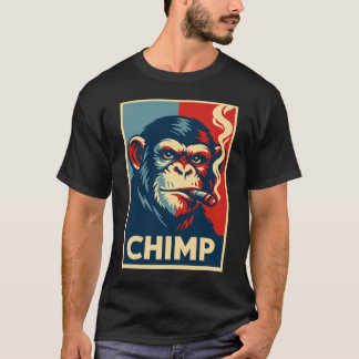 Camiseta Retro Chimp smoking Cigar Poster