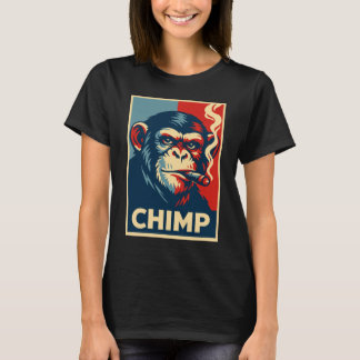 Camiseta Retro Chimp smoking Cigar Poster