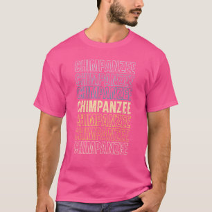 Camiseta Retro Chimpanzé Macaco Animais Selvagens