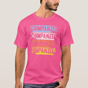 Camiseta Retro Chimpanzee Chimp Mackey Ape Chimpanzé