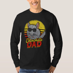 Camiseta Retro Chinchilla Pai Pet Rodent Chinchilla Proprie