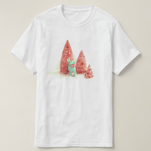 Camiseta Retro Christmas Deer (Frente do Design)