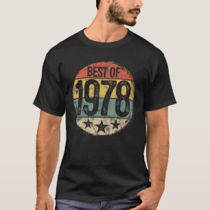 Camiseta Retro Circular Melhor De 1978 43º Aniversário De 4