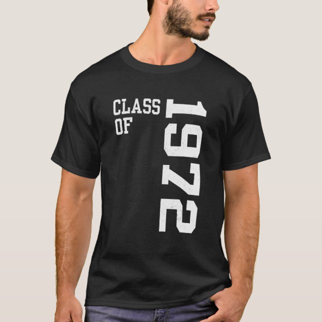 Camiseta Retro Class of 1972 Senior High School Reunion Vin (Frente)